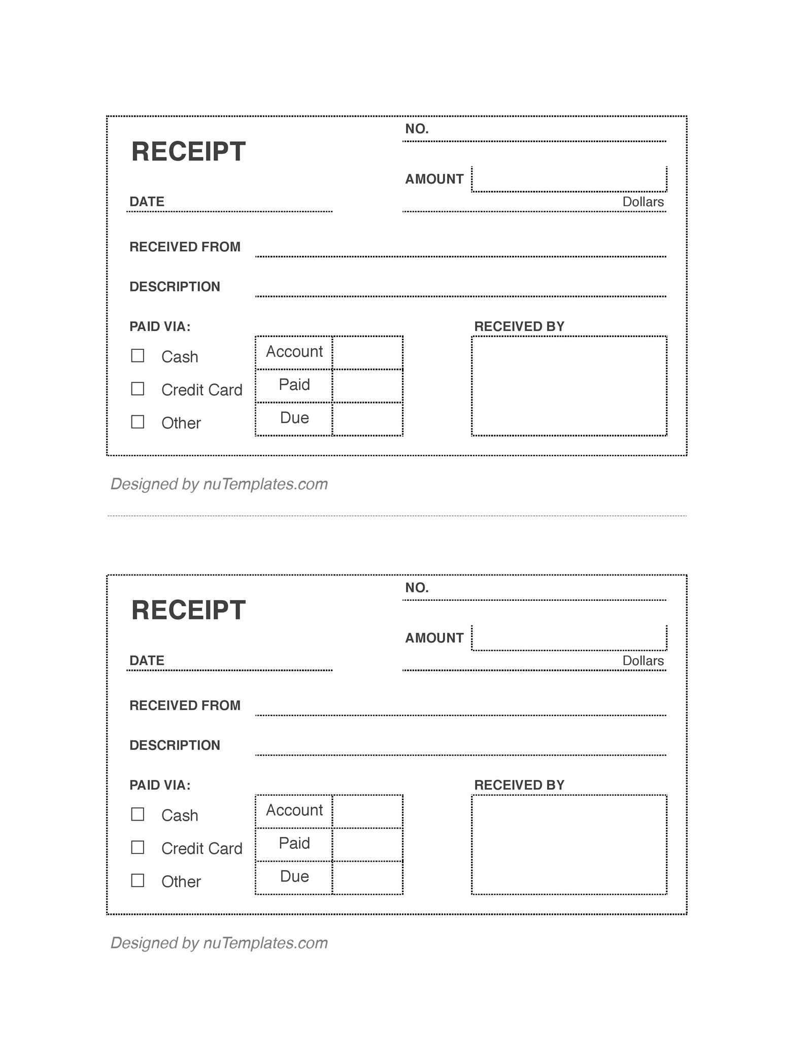 free downloadable receipt template