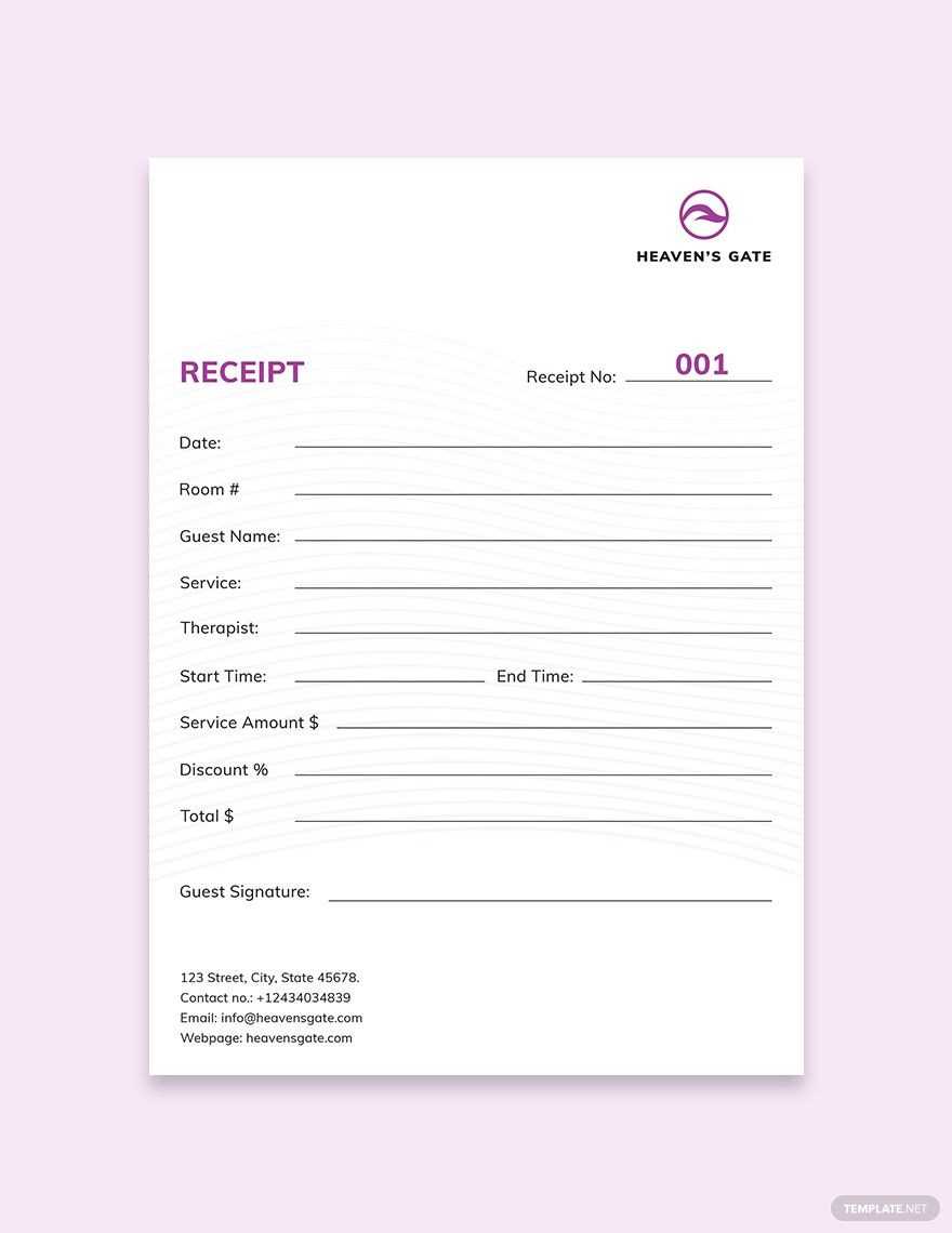 free dry cleaning receipt template