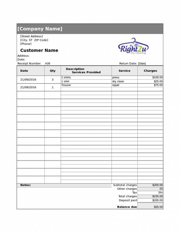 auto parts receipt template pdf