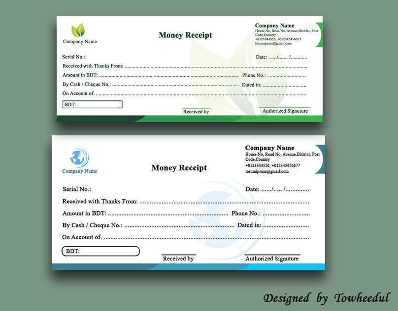 receipt of gift template