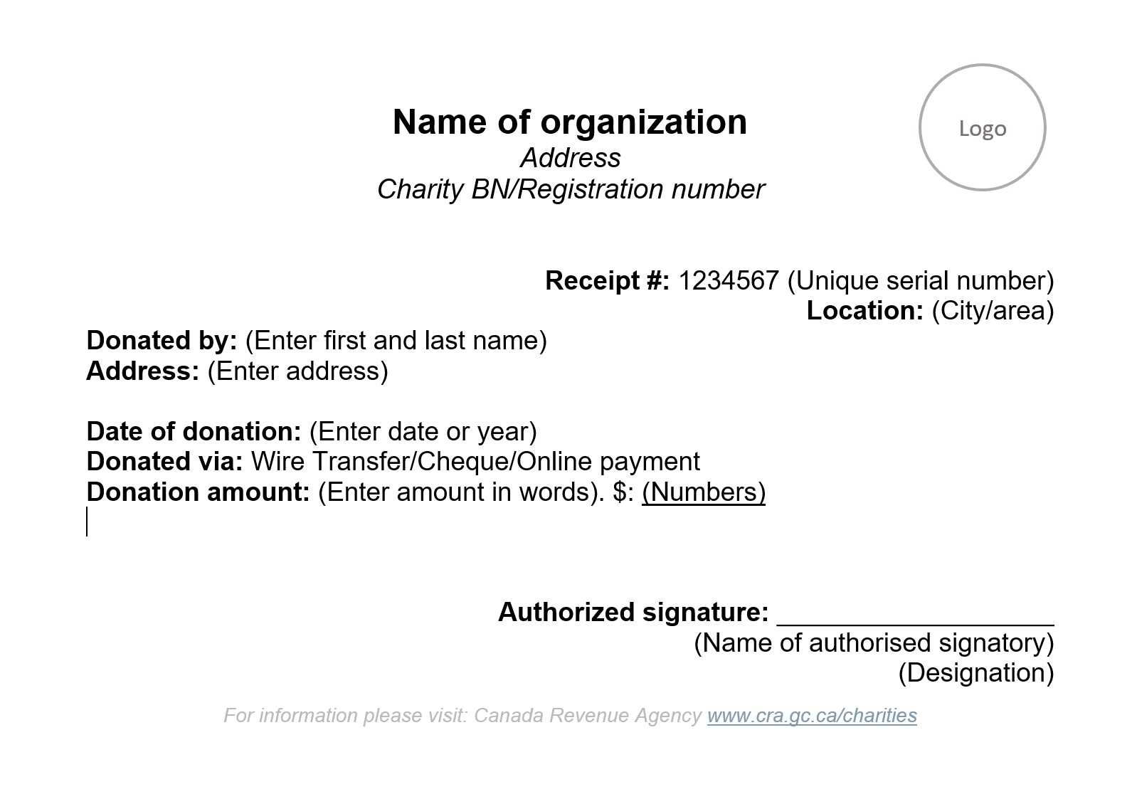 printable 501c3 donation receipt template