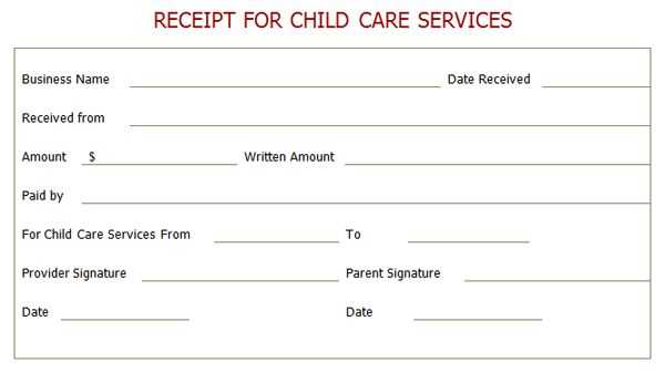 receipt services template