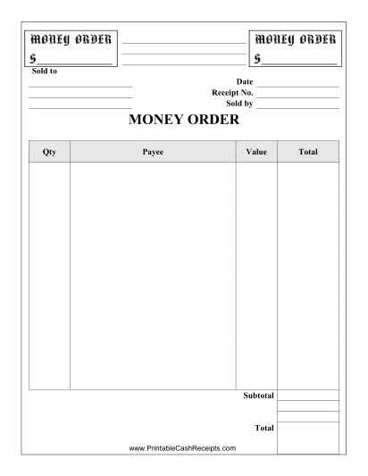 money receipt template download