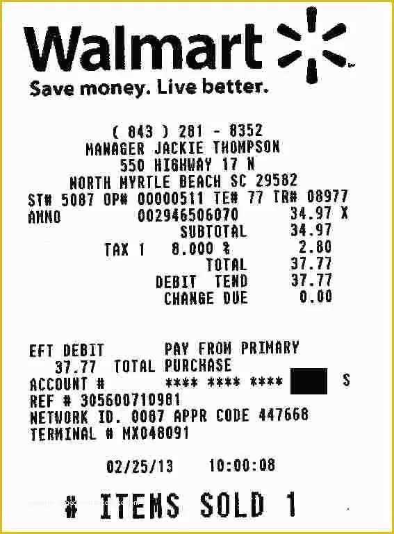 walmart receipt template generator