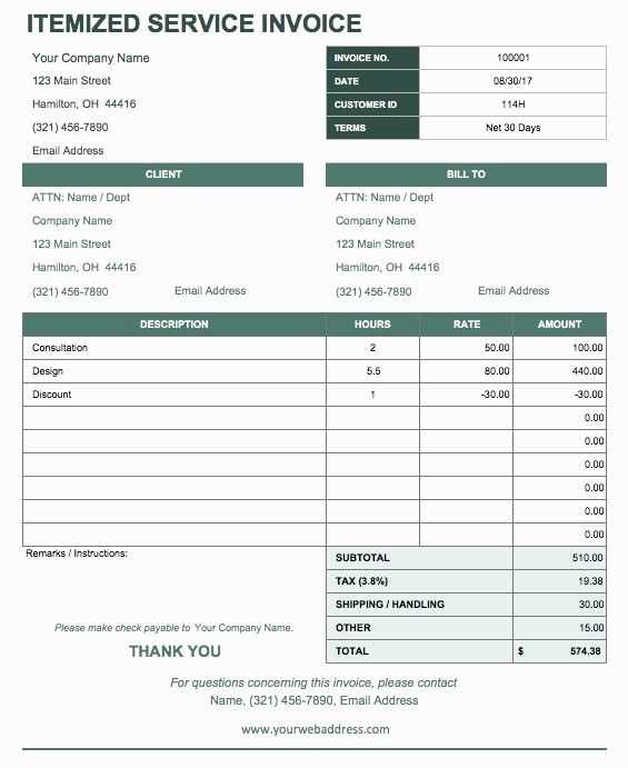 Shipping company receipt template