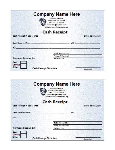 receipt 5.5 x 8.5 pdf free template