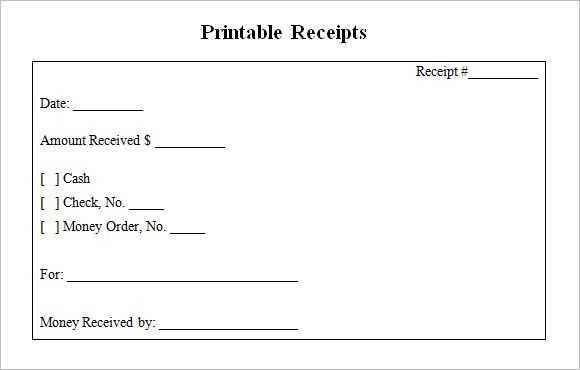 General receipt template free downoad