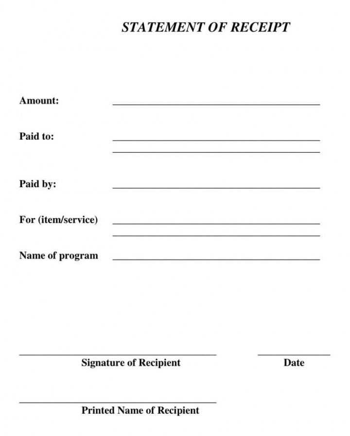 statement receipt template