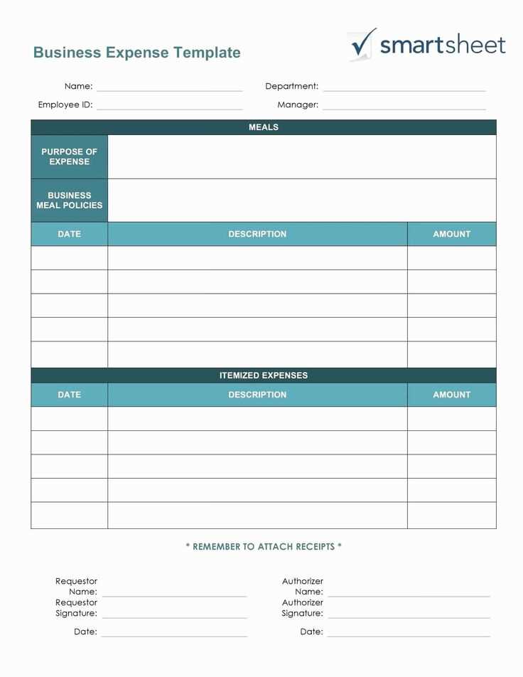 free expense receipt template