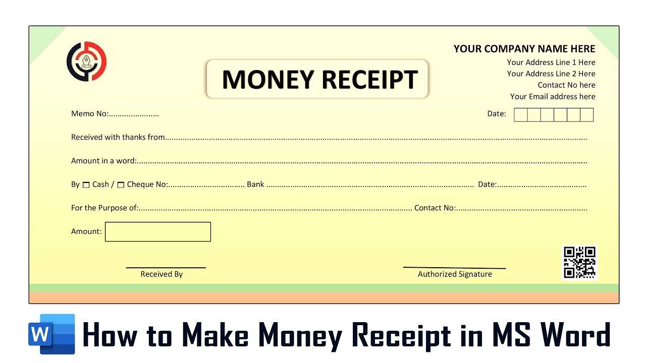 free cash sale receipt template word