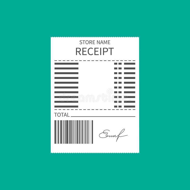 grocery shopping receipt template