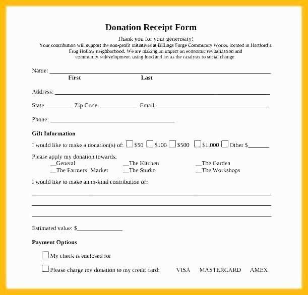 template tax donation receipt