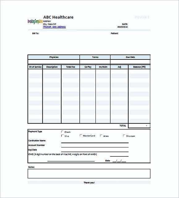 hospital receipt template fillable pdf