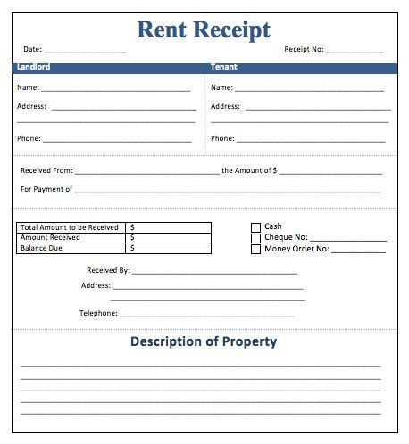 house rent receipt template for income tax