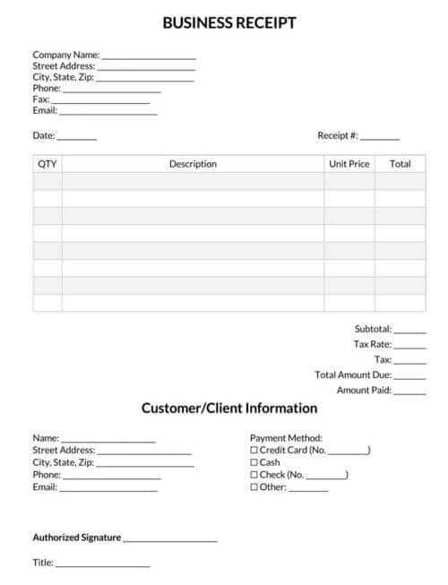 email payment receipt template