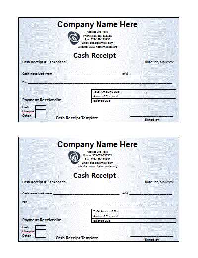 It services receipt template