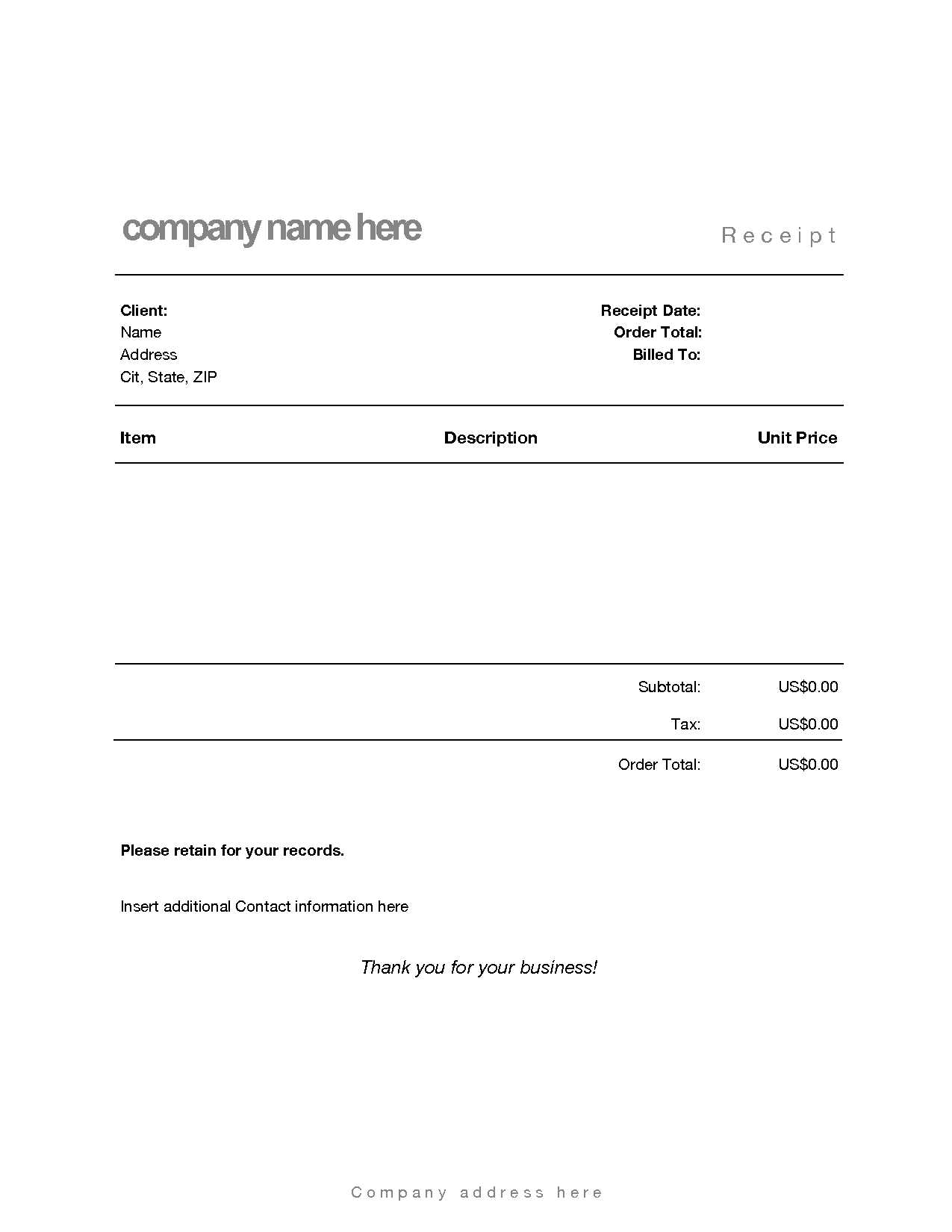 fake apple receipt template