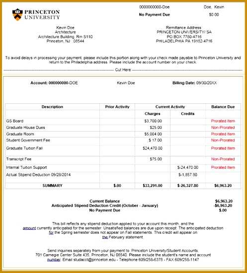 school tuition receipt template