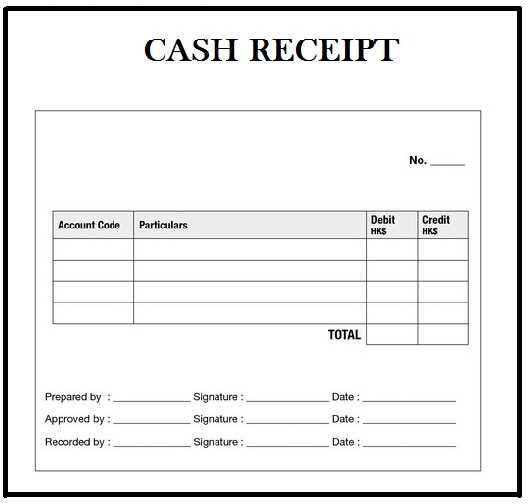 google docs cash receipt template
