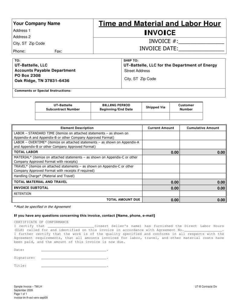 labor receipt template free