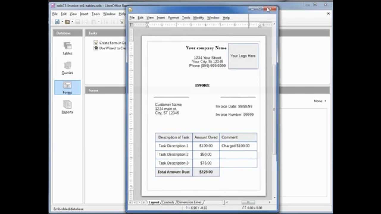 libreoffice templates receipt