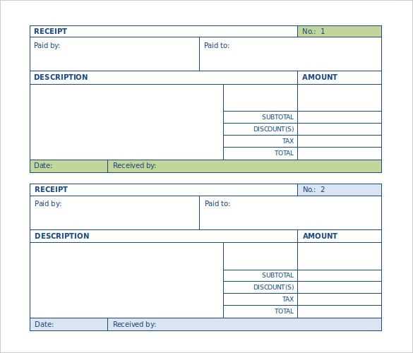 wire receipt template