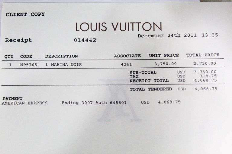 louis vuitton receipt template pdf