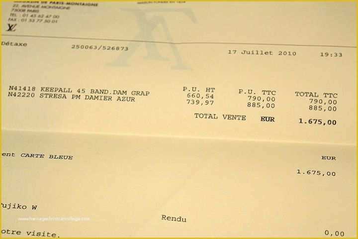 louis vuitton receipt template pdf