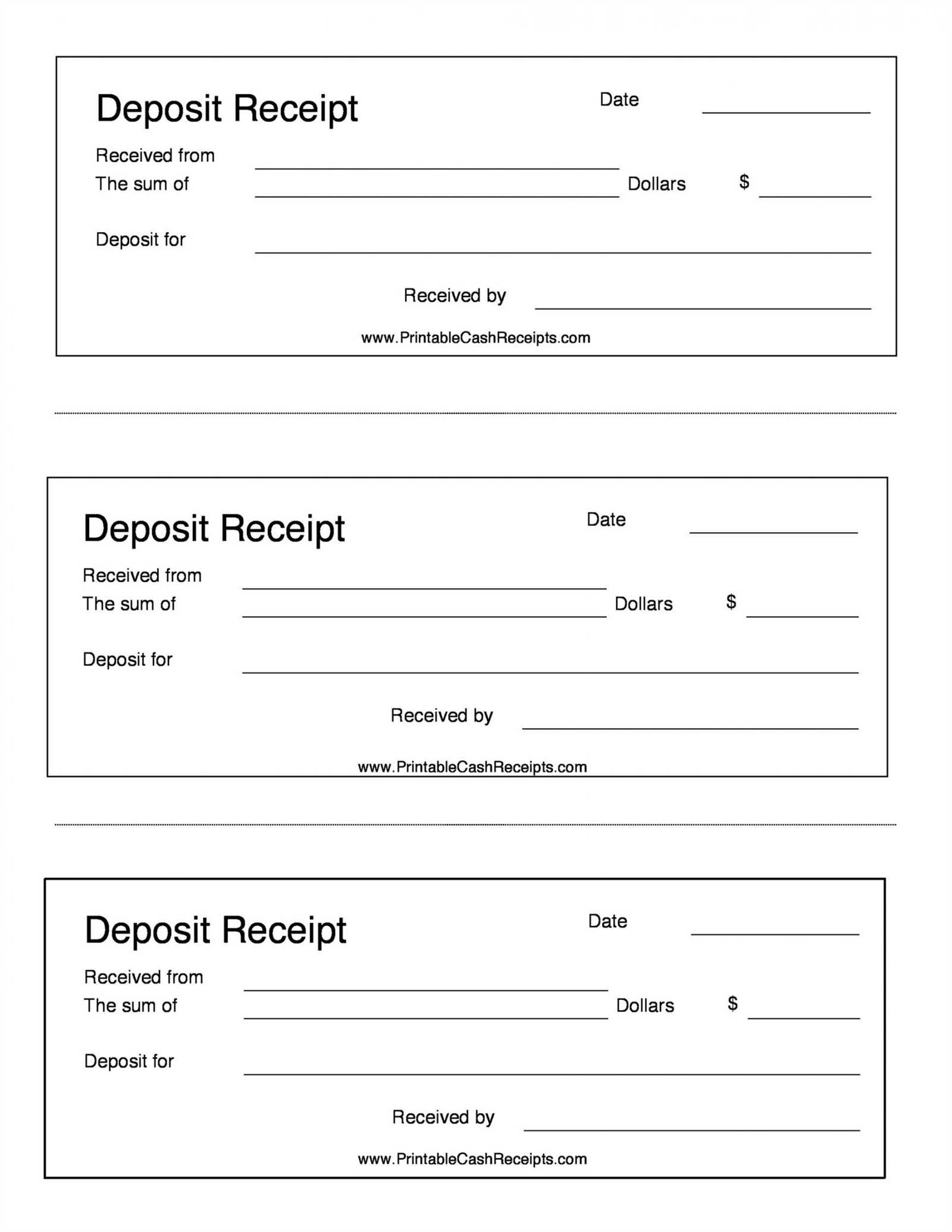 money donation cash receipt template