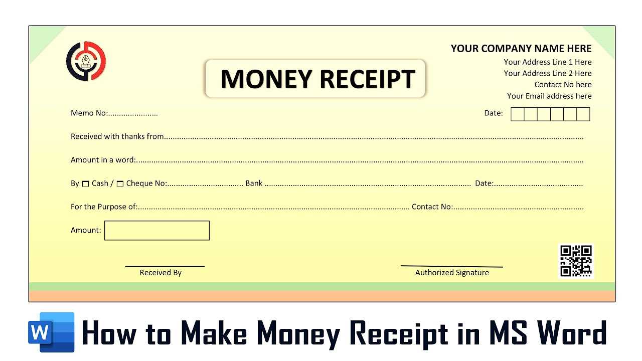 money receipt template doc