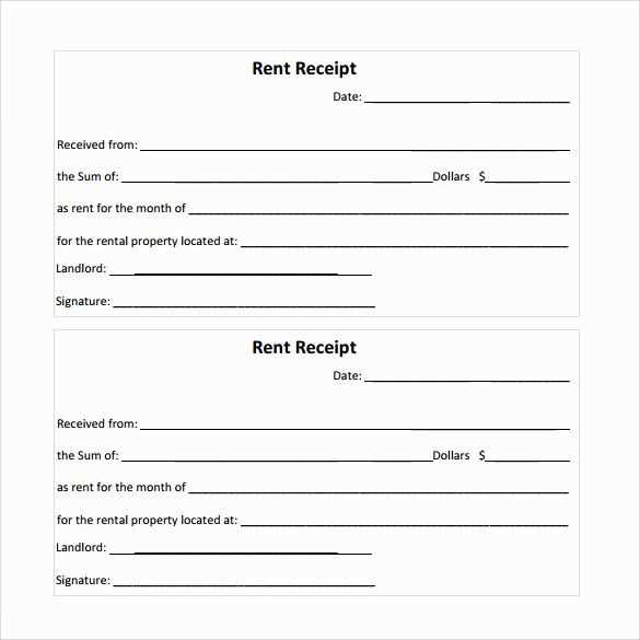 Free online rent receipt template