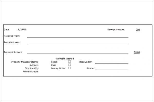 free cash receipt template word doc