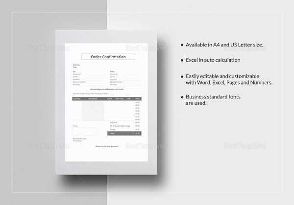 document receipt confirmation template