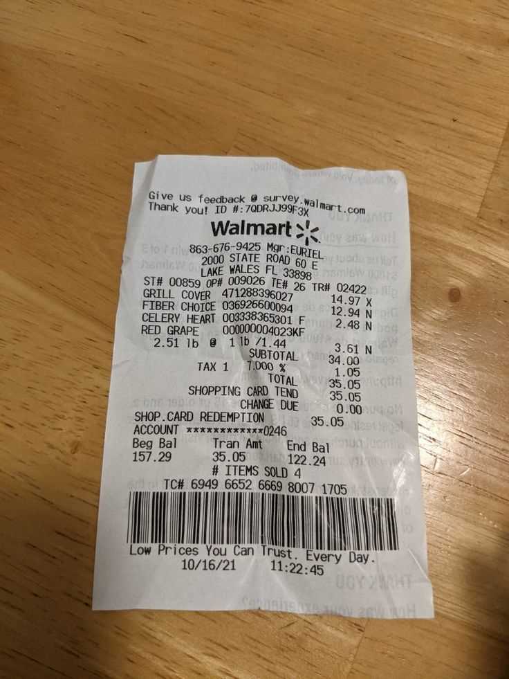 walmart sales receipt template
