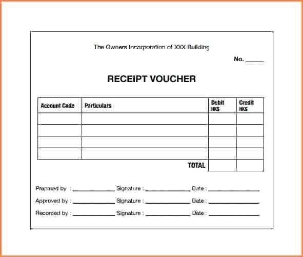 receipt voucher template word