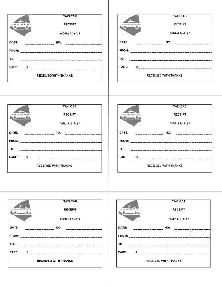 basic receipt template printable