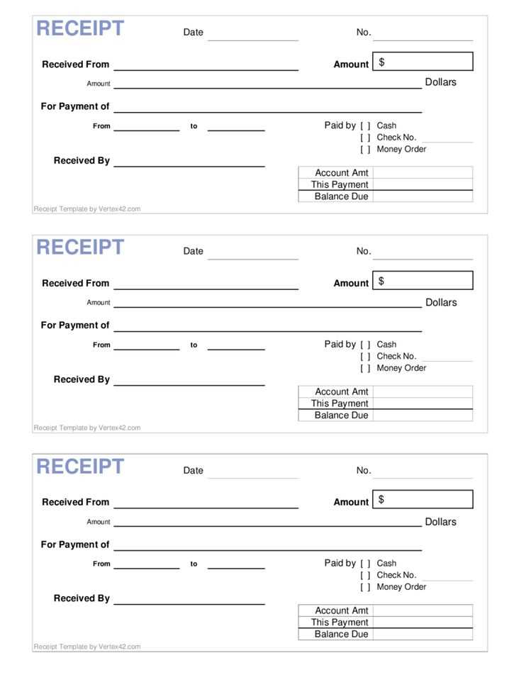 template receipts payments