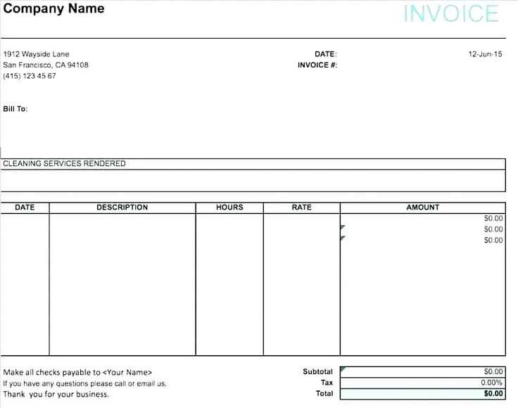 company receipt invoice templates free