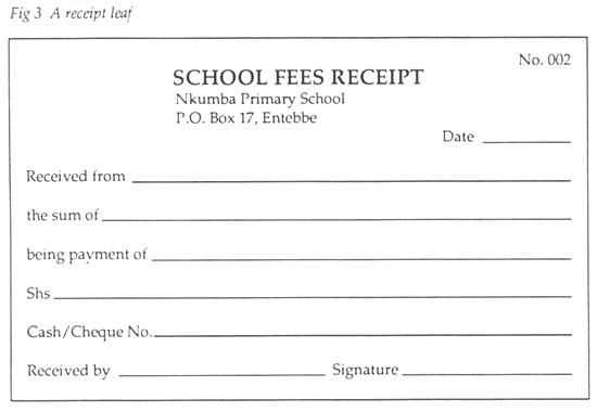 receipt for service template