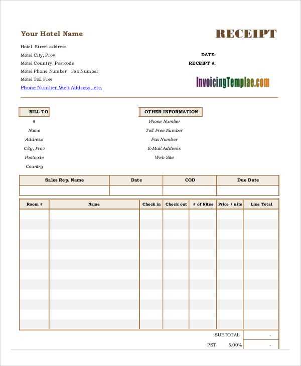gst receipt template nz