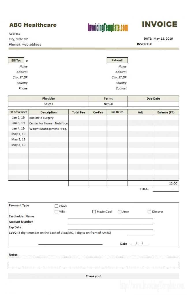 itemized receipt template free