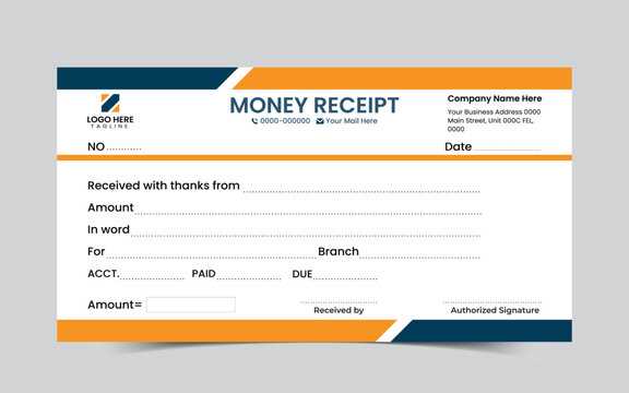 receipt voucher design template