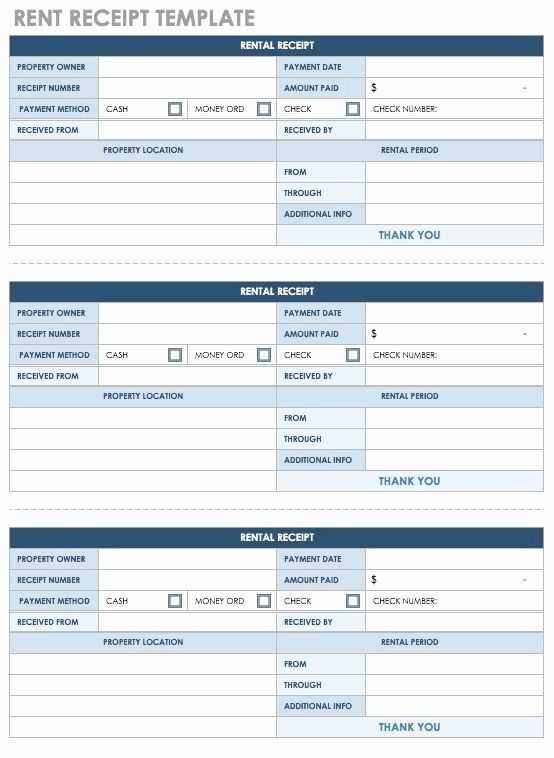 fillable receipt form template