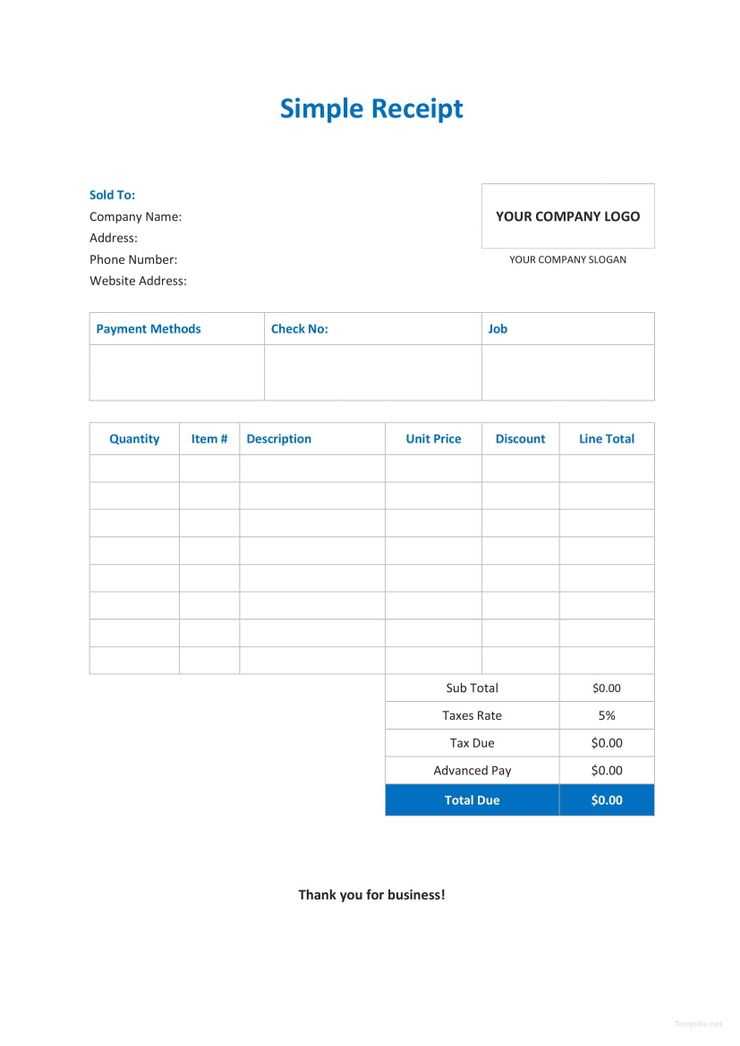 microsoft templates receipt