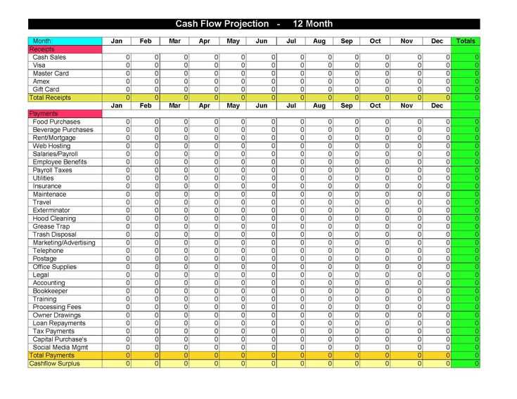 monthly cash receipts excel template