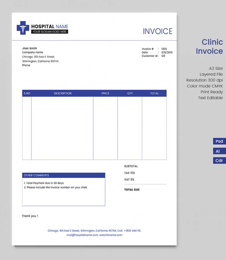 medical receipt templates