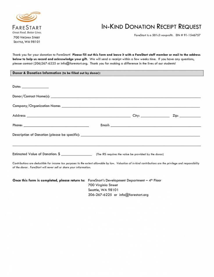 Church receipts for donations template