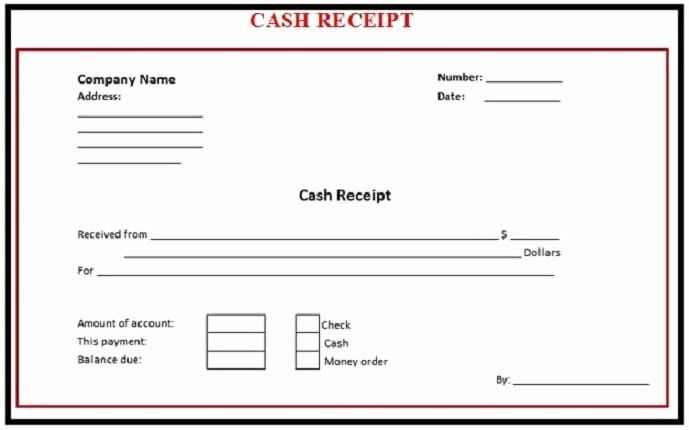 receipt document template