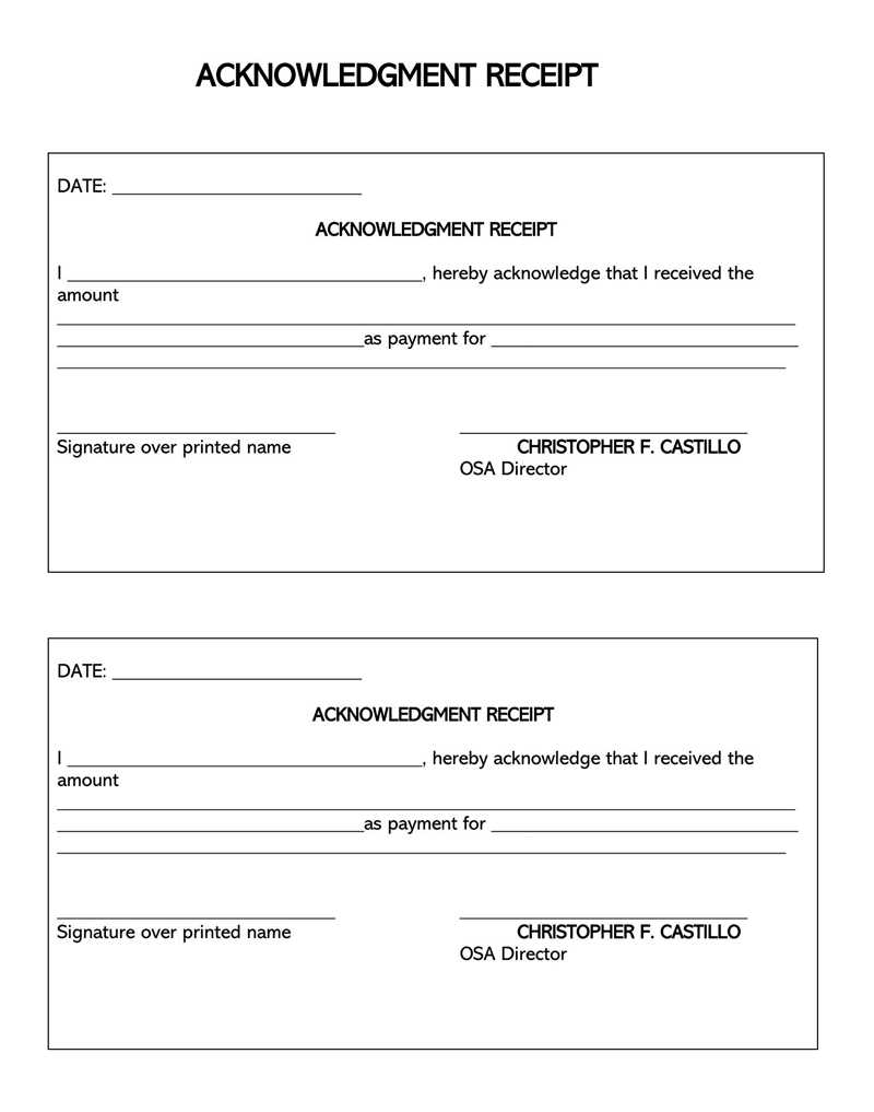 lost receipt form template word