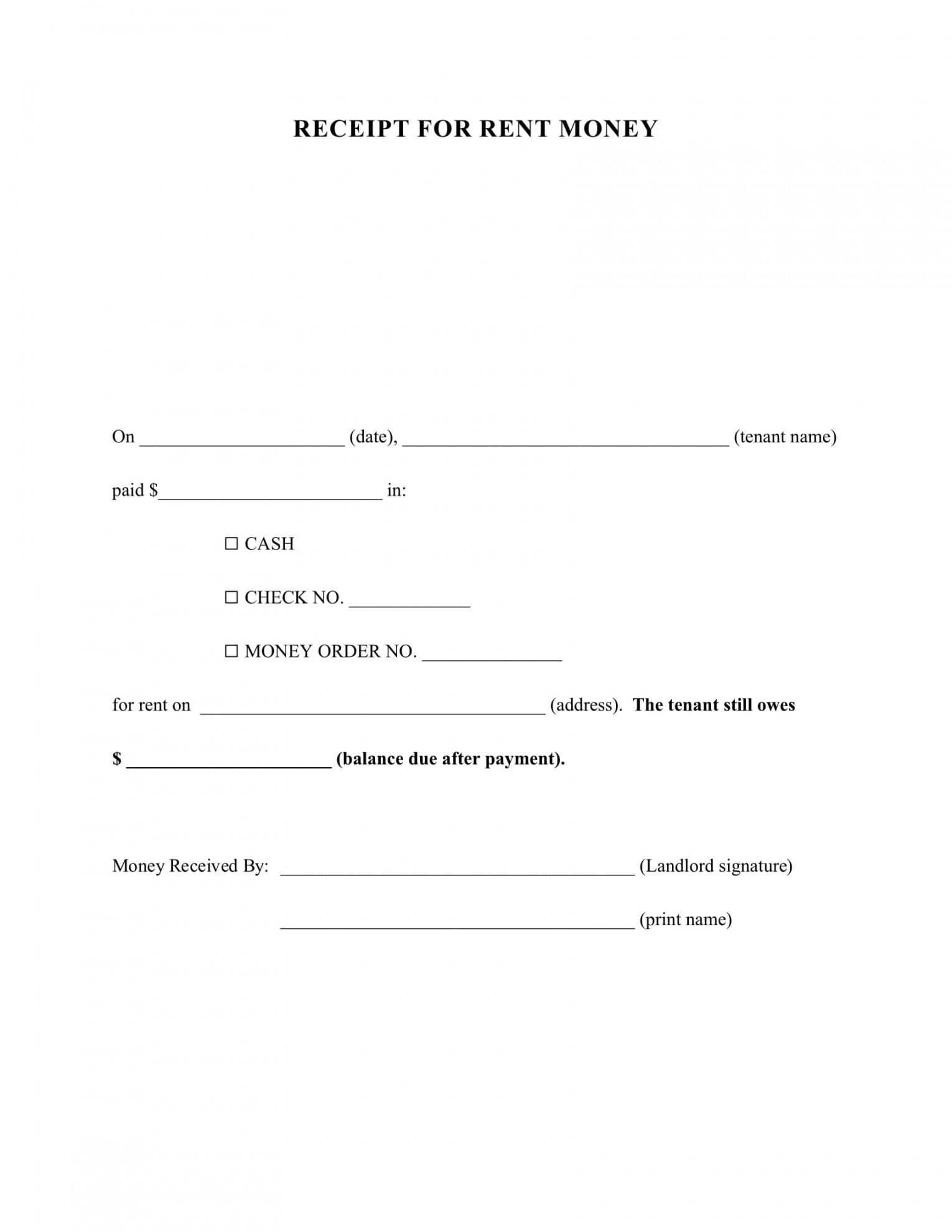 free tuition payment receipt template